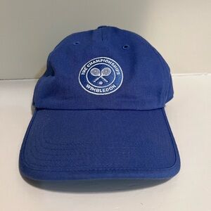 Wimbledon The Championships Adult One Size Baseball Cap Hat Purple Blue Tennis